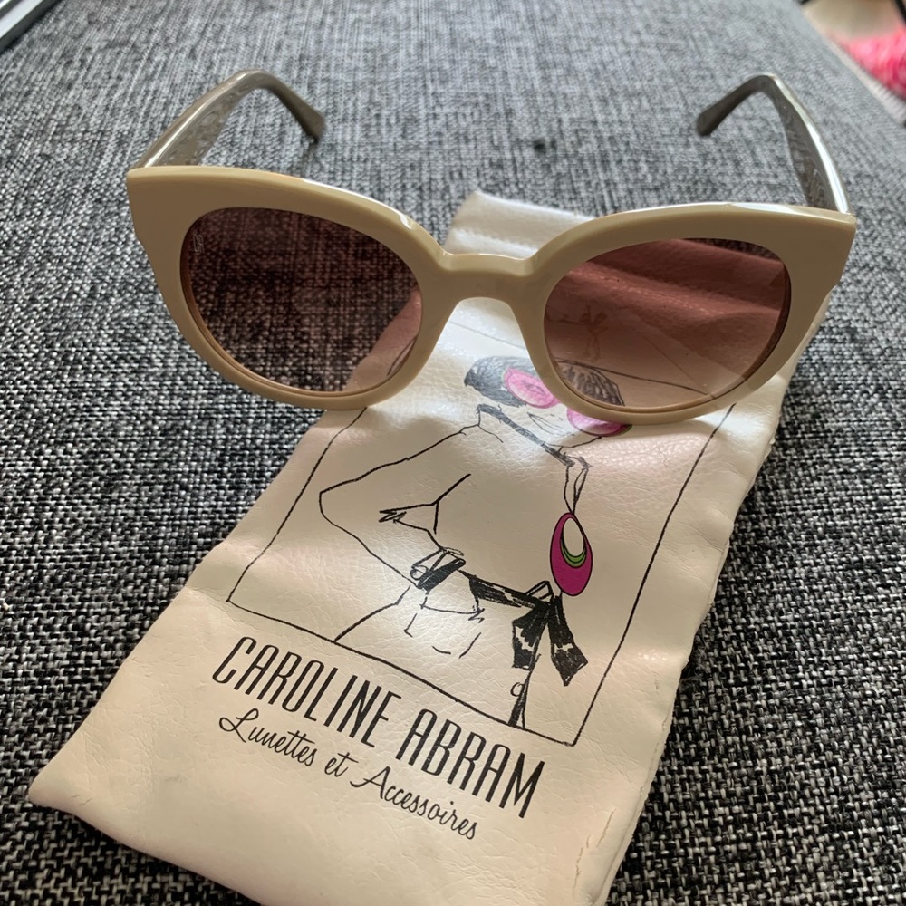Caroline Abram Emilie sunglasses - taupe and olive - 64
